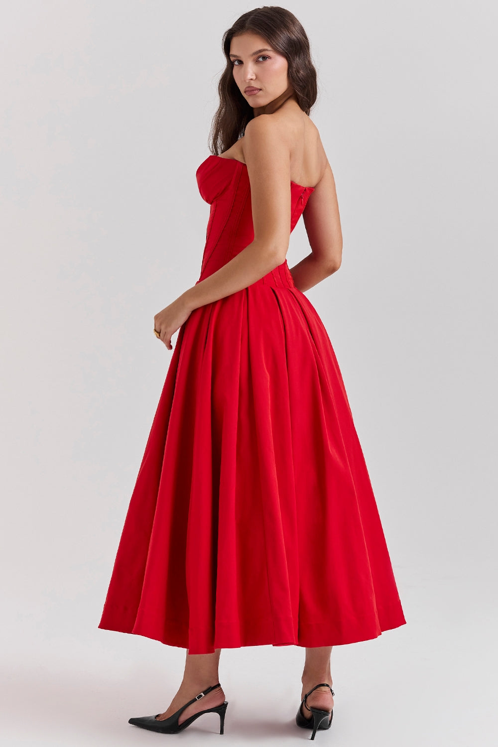 Milady Strapless Midi Dress