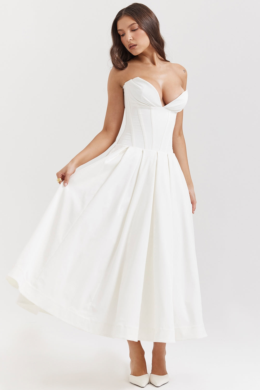 Milady Strapless Midi Dress